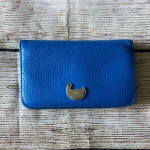 Buxton Blue Leather Card Wallet